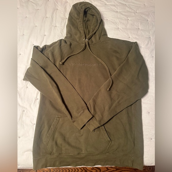 Official Taylor Swift Embroidered ‘Ever and Evermore’ Green Hooded Sweatshirt - Picture 3 of 4